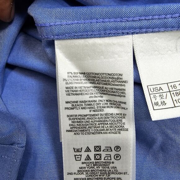 Brooks Brothers Men's Madison Fit Button Down Non Iron Dress Shirt 16.5 33 - Picture 6 of 13